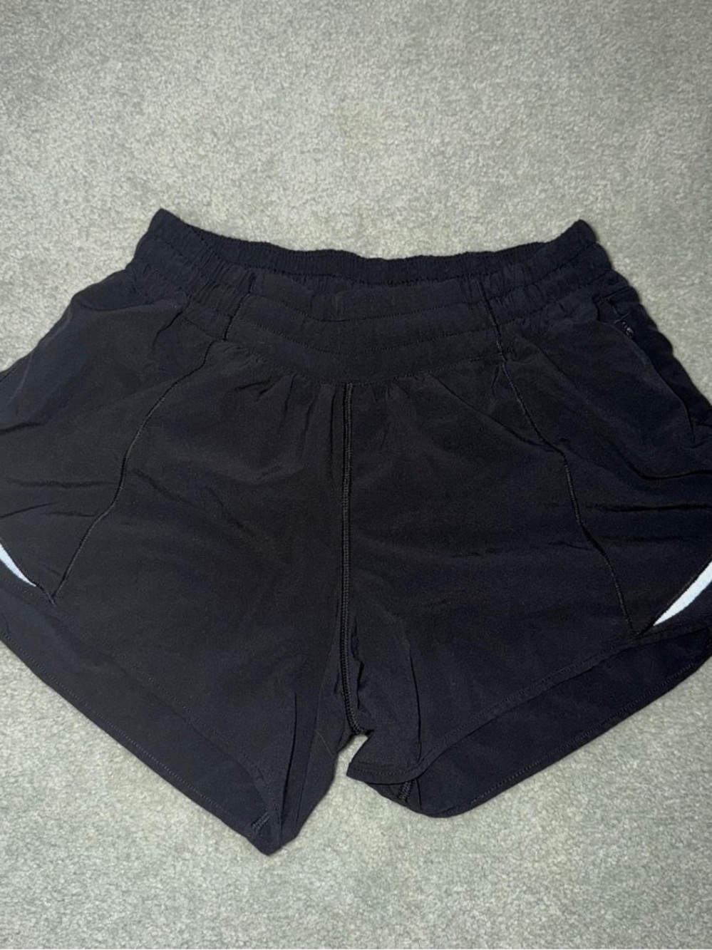 lululemon athletica Black Women's Athletic Shorts with Reflective Trim